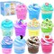 11 Pieces Butter Slime Kit Two-Toned 11 Packed Fidget Toy, Educational Slime Toys, Birthday Gifts Prize Party Favors for Girl Boys Kids 6 7 8 9 10 11 12